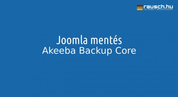 Akeeba Backup Core - Joomla 3 mentés